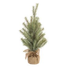 Load image into Gallery viewer, Glittered Pine Tree in Burlap 24"H
