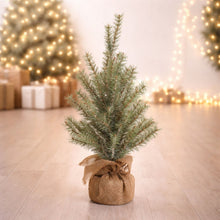 Load image into Gallery viewer, Glittered Pine Tree in Burlap 24"H
