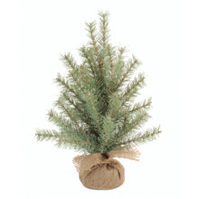 Load image into Gallery viewer, Glittered Pine Tree in Burlap 18"H
