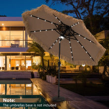 Load image into Gallery viewer, 9 Feet Solar Powered Thatched Tiki Patio Umbrella with Led Lights.

