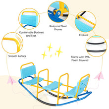 Load image into Gallery viewer, Outdoor Kids Seesaw Swivel Teeter for 3 to 8 Years Old-Blue
