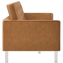 Load image into Gallery viewer, Loft Tufted Vegan Leather Sofa by Modway
