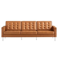 Load image into Gallery viewer, Loft Tufted Vegan Leather Sofa by Modway
