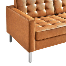 Load image into Gallery viewer, Loft Tufted Vegan Leather Sofa by Modway
