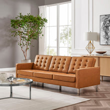 Load image into Gallery viewer, Loft Tufted Vegan Leather Sofa by Modway
