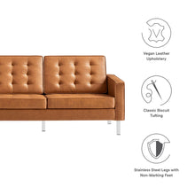 Load image into Gallery viewer, Loft Tufted Vegan Leather Sofa by Modway
