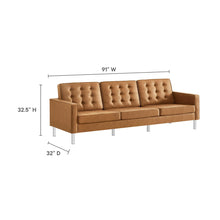Load image into Gallery viewer, Loft Tufted Vegan Leather Sofa by Modway
