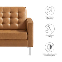 Load image into Gallery viewer, Loft Tufted Vegan Leather Armchair by Modway
