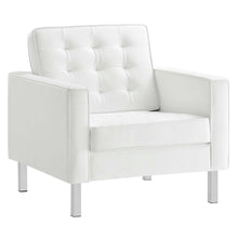 Load image into Gallery viewer, Loft Tufted Vegan Leather Armchair by Modway
