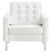Load image into Gallery viewer, Loft Tufted Vegan Leather Armchair by Modway
