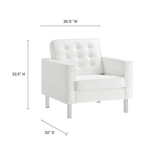 Load image into Gallery viewer, Loft Tufted Vegan Leather Armchair by Modway
