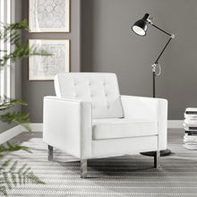 Load image into Gallery viewer, Loft Tufted Vegan Leather Armchair by Modway
