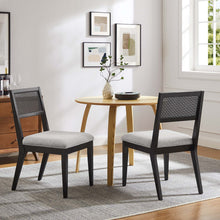 Load image into Gallery viewer, Nimba Faux Rattan Fabric Dining Chairs Set of 2 by Modway

