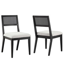 Load image into Gallery viewer, Nimba Faux Rattan Fabric Dining Chairs Set of 2 by Modway
