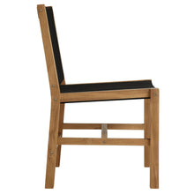 Load image into Gallery viewer, Vienna Outdoor Patio Teak and Rope Armless Dining Chairs Set of 2 by Modway
