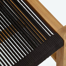 Load image into Gallery viewer, Vienna Outdoor Patio Teak and Rope Armless Dining Chairs Set of 2 by Modway
