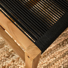 Load image into Gallery viewer, Vienna Outdoor Patio Teak and Rope Armless Dining Chairs Set of 2 by Modway
