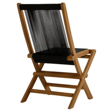Load image into Gallery viewer, Vienna Outdoor Patio Teak and Rope Folding Chairs Set of 4 by Modway
