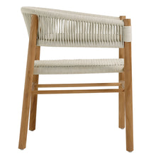 Load image into Gallery viewer, Vienna 7-Piece Outdoor Patio Teak and Rope Dining Set with Curved-Back Armchairs by Modway
