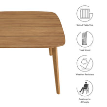 Load image into Gallery viewer, Vienna 46&quot; Square Outdoor Patio Teak Wood Dining Table by Modway
