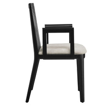 Load image into Gallery viewer, Monarch Wood and Rattan Dining Armchair by Modway
