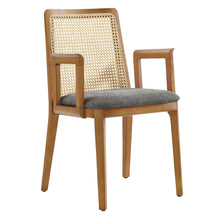 Load image into Gallery viewer, Monarch Wood and Rattan Dining Armchair by Modway
