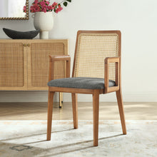 Load image into Gallery viewer, Monarch Wood and Rattan Dining Armchair by Modway
