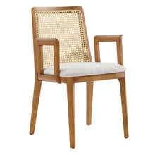 Load image into Gallery viewer, Monarch Wood and Rattan Dining Armchair by Modway
