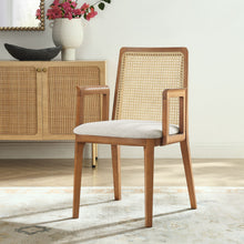 Load image into Gallery viewer, Monarch Wood and Rattan Dining Armchair by Modway
