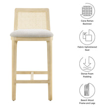 Load image into Gallery viewer, Monarch Wood and Rattan Counter Stool by Modway
