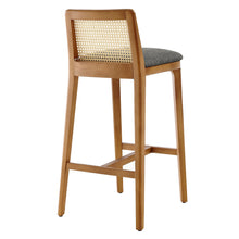 Load image into Gallery viewer, Monarch Wood and Rattan Bar Stool by Modway
