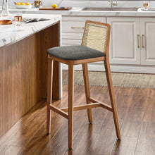 Load image into Gallery viewer, Monarch Wood and Rattan Bar Stool by Modway
