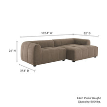 Load image into Gallery viewer, Liana Right-Facing Upholstered Fabric Modular Sofa with Chaise by Modway
