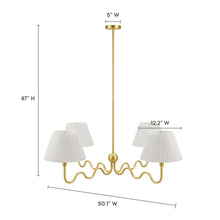 Load image into Gallery viewer, Wave Squiggle 4-Arm Pendant Light by Modway
