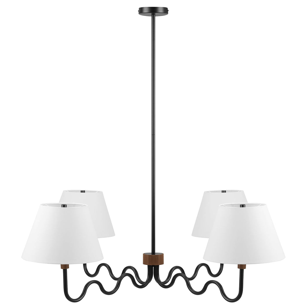 Sunlit Squiggle 4-Arm Pendant Light by Modway