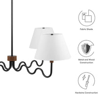 Load image into Gallery viewer, Sunlit Squiggle 4-Arm Pendant Light by Modway
