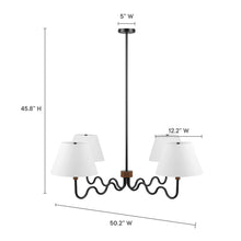 Load image into Gallery viewer, Sunlit Squiggle 4-Arm Pendant Light by Modway
