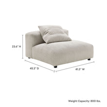 Load image into Gallery viewer, Solace Modular Corduroy Upholstered Armless Chair by Modway
