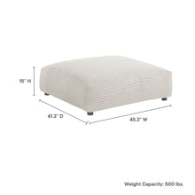 Load image into Gallery viewer, Solace Modular Corduroy Upholstered Ottoman by Modway
