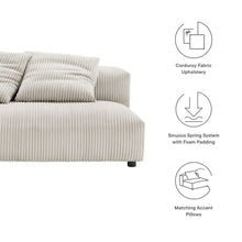 Load image into Gallery viewer, Solace Modular Corduroy Upholstered Armless Loveseat by Modway
