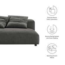 Load image into Gallery viewer, Solace Modular Upholstered Fabric Armless Loveseat by Modway
