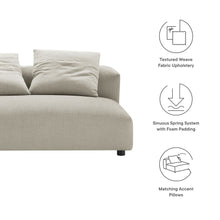 Load image into Gallery viewer, Solace Modular Upholstered Fabric Armless Loveseat by Modway
