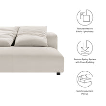 Load image into Gallery viewer, Solace Modular Upholstered Fabric Armless Loveseat by Modway

