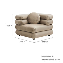 Load image into Gallery viewer, Jubilee Modular Performance Velvet Corner Chair by Modway
