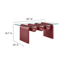 Load image into Gallery viewer, Ondine Glass Top Coffee Table by Modway
