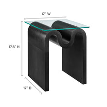 Load image into Gallery viewer, Ondine Glass Top Side Table by Modway
