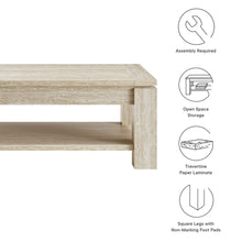 Load image into Gallery viewer, Hollis Travertine Coffee Table by Modway
