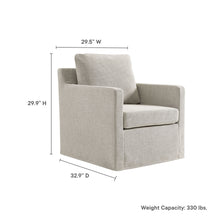 Load image into Gallery viewer, Serene Linen Slipcovered Swivel Armchair by Modway
