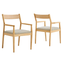 Load image into Gallery viewer, Solara Fabric Wood Dining Armchairs Set of 2 by Modway
