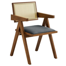 Load image into Gallery viewer, Thera Vegan Leather Cane Dining Armchairs Set of 2 by Modway
